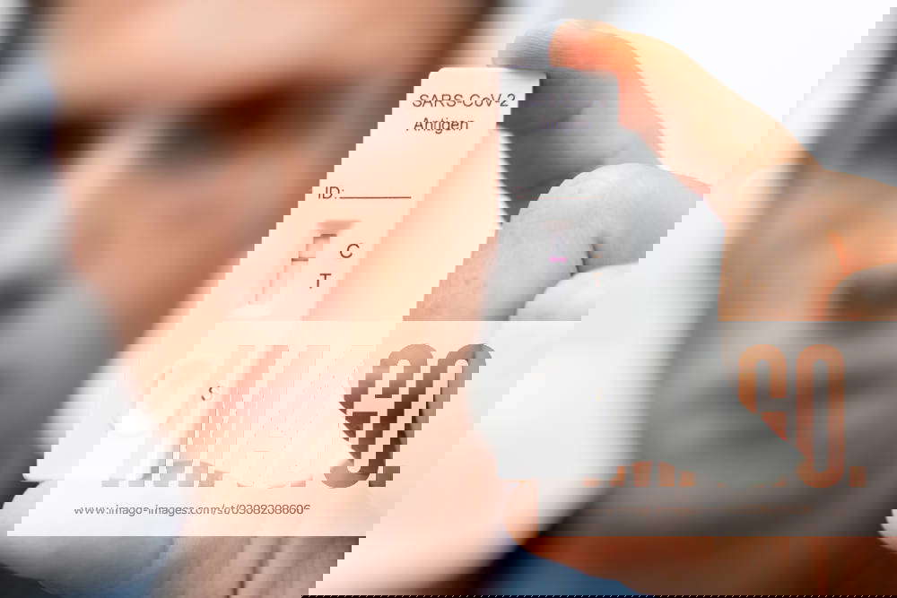 Augsburg, Bavaria, Germany 13 October 2023 Man takes a Covid19