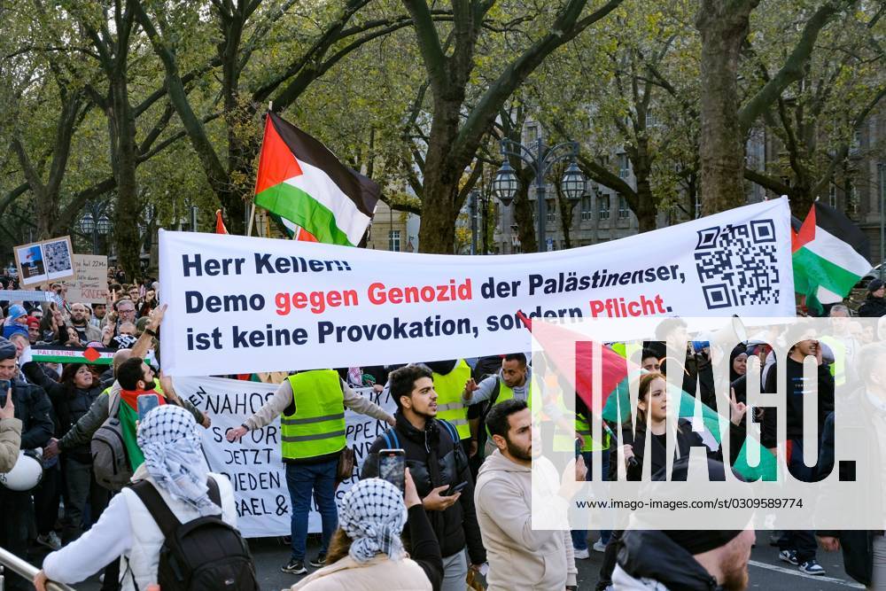 Dusseldorf 21 10 2023 Pro Palestinian Demonstration Demo Königsallee ...