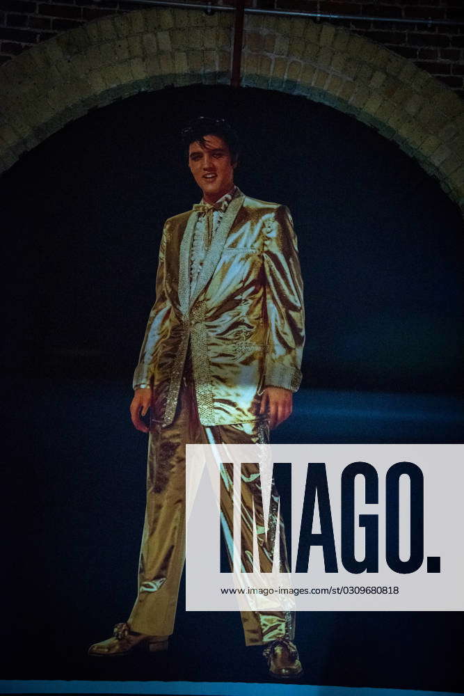 October 19, 2023, London, United Kingdom: Gold Lame suit worn by Elvis ...