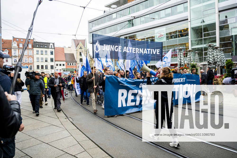 DEMONSTRATION OF AFD IN ERFURT 28 10 2023 Erfurt The Young Alternative ...