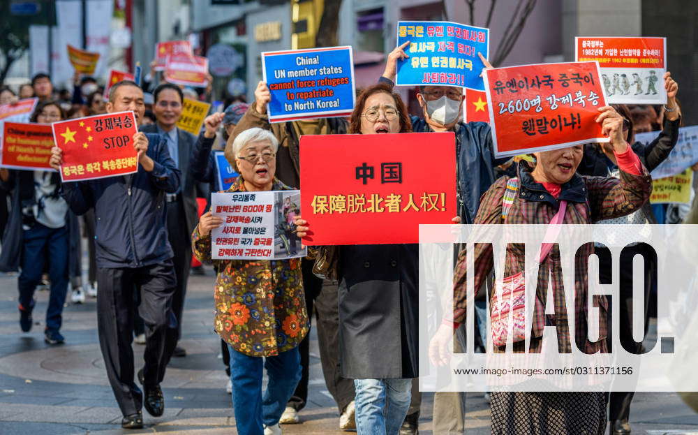 South Korean Activists And North Korean Defectors Protests In Seoul ...