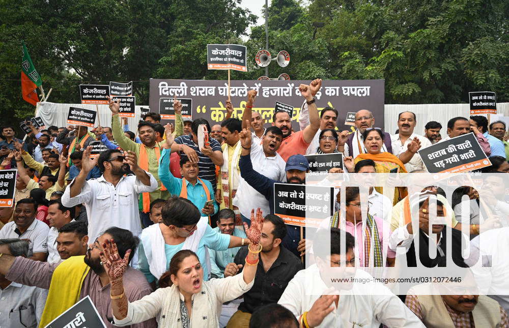 New Delhi India November Bjp Supporters Seen Protesting Against