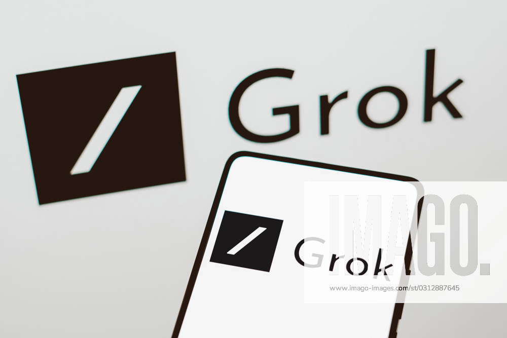 November 6, 2023, Brazil: In This Photo Illustration, The Grok Logo Is ...