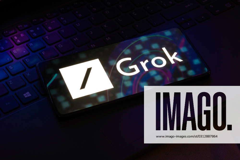 November 6, 2023, Brazil: In This Photo Illustration, The Grok Logo Is ...