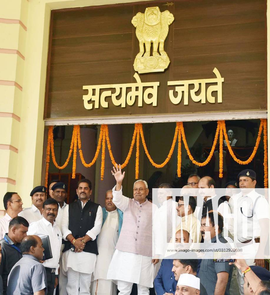 Patna India November Bihar Chief Minister Nitish Kumar Arriving On The First Day Of The