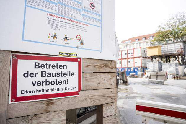 Vienna, Austria November 11, 2023 U2 X U5 subway construction site at ...