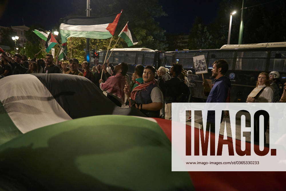 November 17, 2023, Athens, Greece: Protesters March Shouting Slogans ...