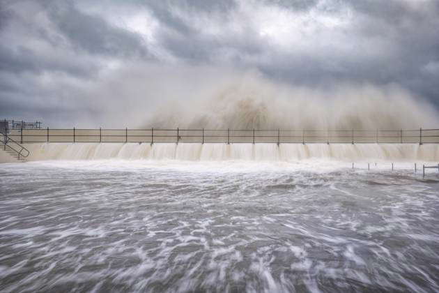 Pier at storm Pier at storm, Vorupor, Nationalpark Thy, Thisted, North ...