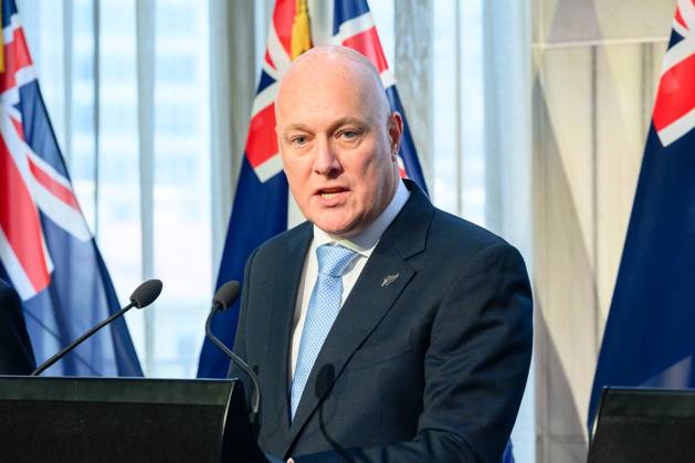 NZ GOVERNMENT, Incoming Prime Minister Christopher Luxon speaking at ...