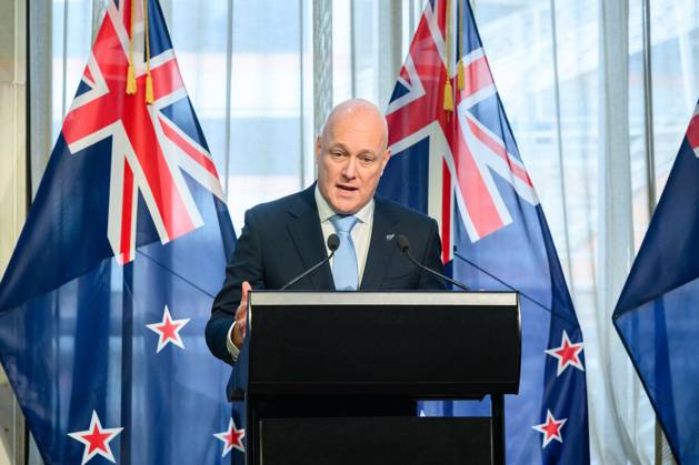 NZ GOVERNMENT, Incoming Prime Minister Christopher Luxon speaking at ...