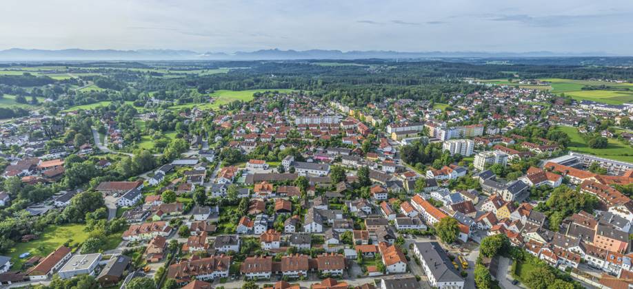 View of Grafing in the Upper Bavarian district of Ebersberg The town of ...