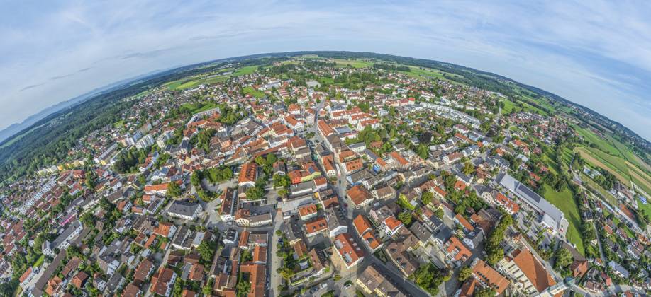 View of Grafing in the Upper Bavarian district of Ebersberg The town of ...