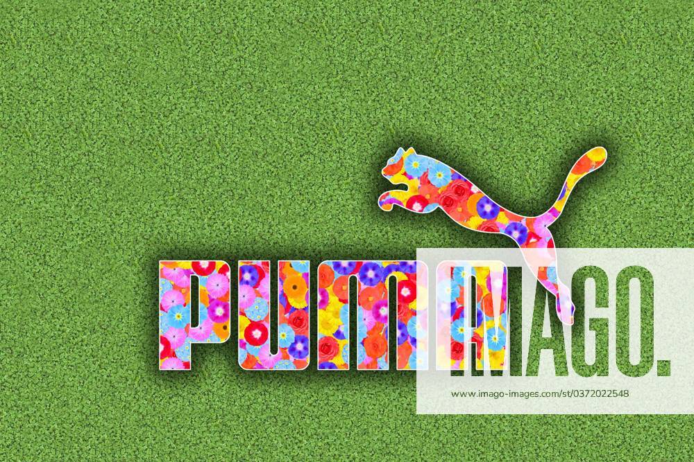 Puma Lettering Puma Sport Logo with Floral design at green Underground, Lettering ...