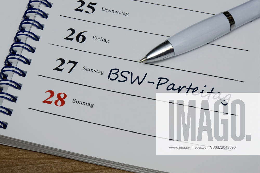 Calendar entry with BSW Party Congress Calendar entry with BSW Party