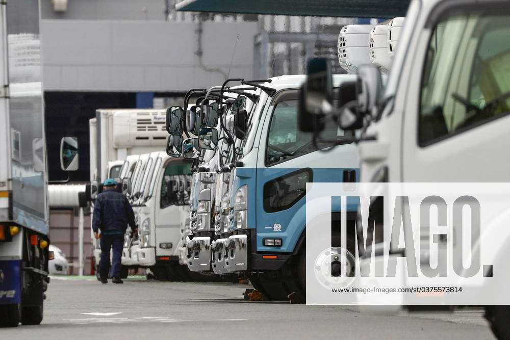 Trucks at southwestern Japan logistics center File photo taken on Dec ...