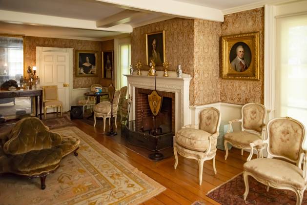 Interioro of John Adams house in Quincy, MA. Quincy MA - JULY 7, 2018 ...