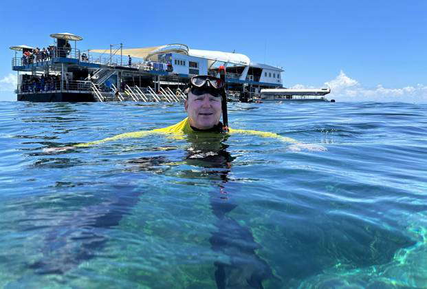 QUEENSLAND CAIRNS, GBR Biology Manager, Marine biologist Eric Fisher is ...