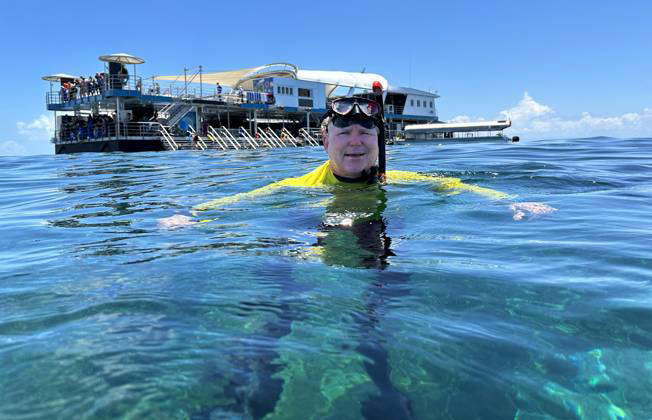 QUEENSLAND CAIRNS, GBR Biology Manager, Marine biologist Eric Fisher is ...