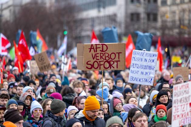 Demo Gegen Rechts Vorm Brandenburger Tor In Berlin Berlin, Deutschland ...