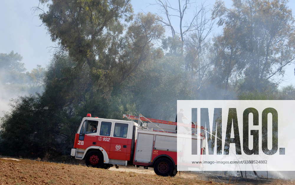 A Kassam Rocket that caused a bush fire in Kibutz Nir Am A Kassam ...