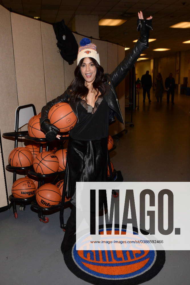 Celebrities At The Orlando Magic Vs New York Knicks Game At Madison