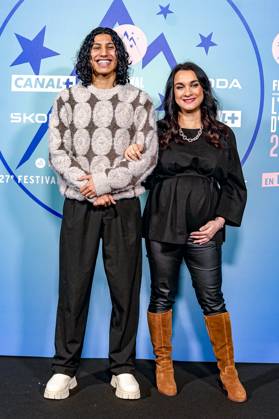 Adila Bendimerad,Abdallah Charki attend Heureux gagnants at the Alpe d ...