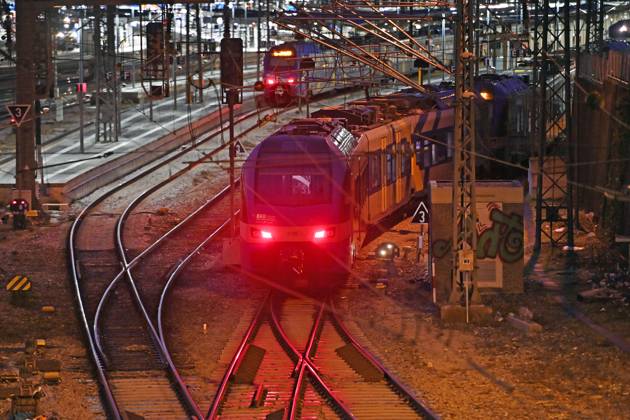 GDL strike on 24 01 2024 at the main station in Munich fully occupied S ...