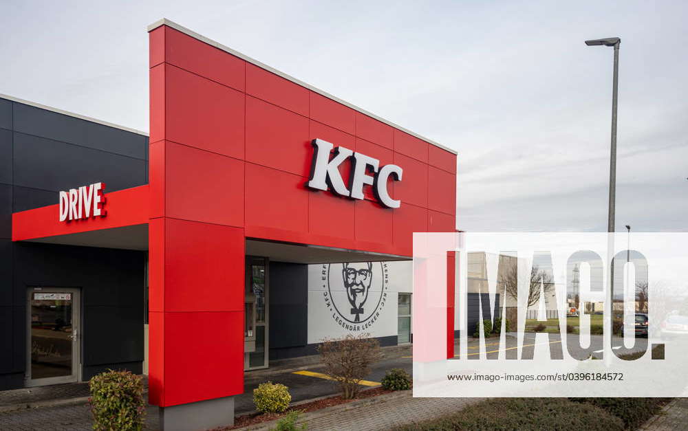 KFC Brand Elements Flags, Logos and Drive In Entrances 25 01 2024 ...