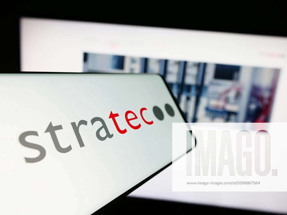 Smartphone With Logo Of German Diagnostics Company Stratec Se On Screen 