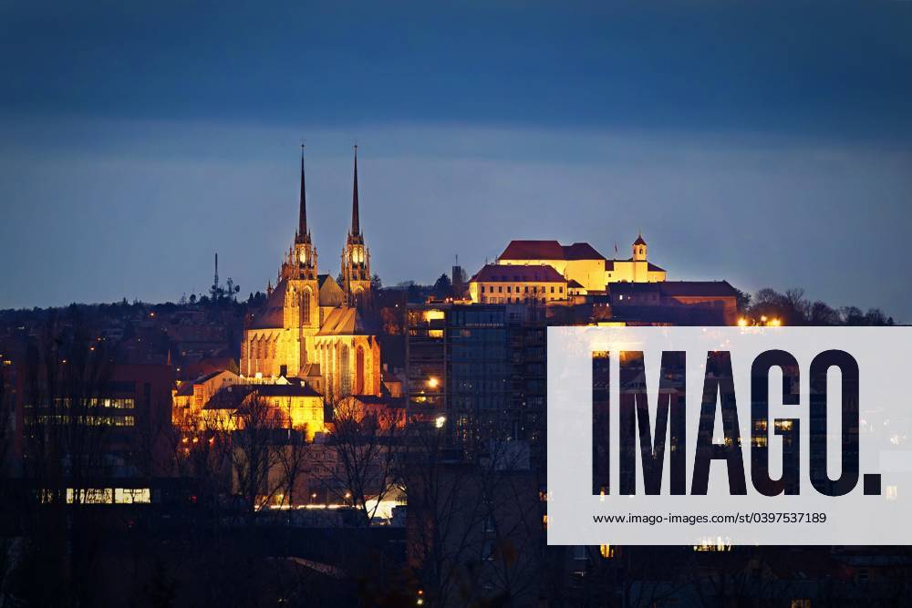 Brno city in the Czech Republic. Europe. Petrov - Cathedral of Saints ...