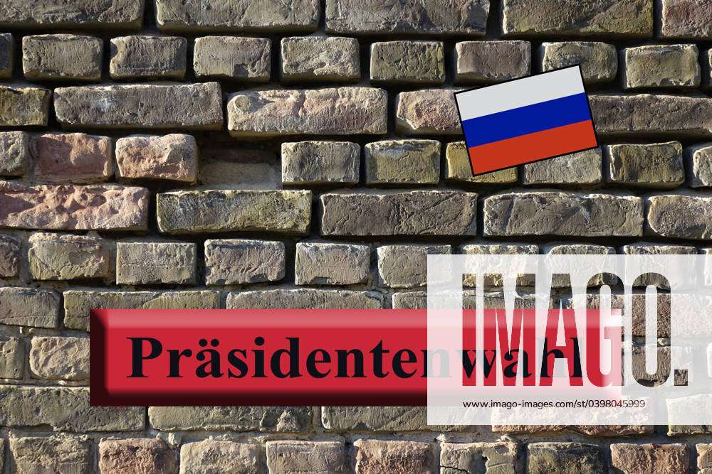 Wall with Russian flag and presidential election Wall with Russian flag and  presidential election