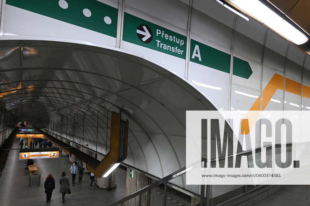 Mustek metro station in Prague, Czech Republic, February 2, 2024 ...