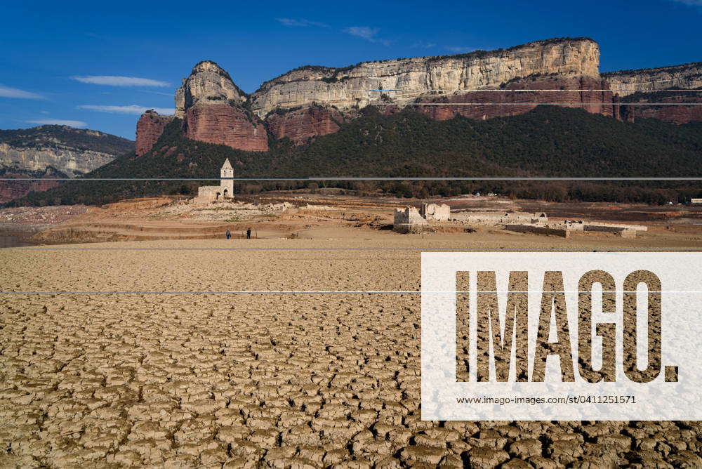 Sau water reservoir and drought in Vilanova de Sau, Spain - 2 Feb 2024 ...