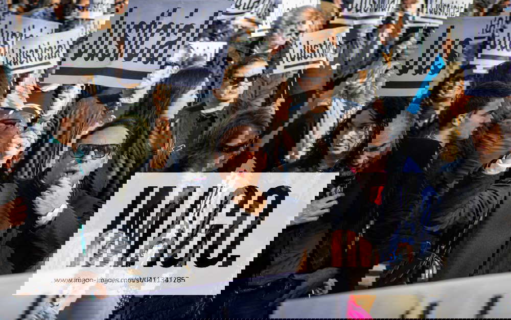 Demonstration of lawyers and attorneys in Madrid, Spain 03 Jan 2024 A