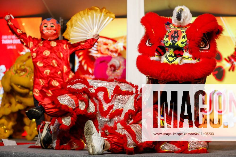 February 3, 2024, Tampa, Florida, USA: A lion dance is performed which ...