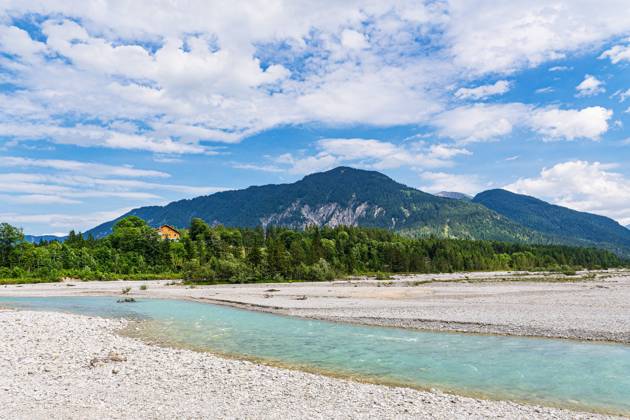 the River Isar at Wallgau in Bavaria