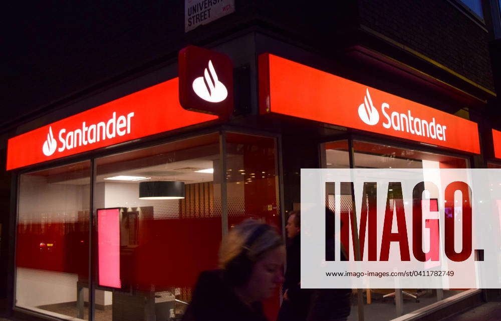 February 5, 2024, London, England, UK A branch of Santander in Central