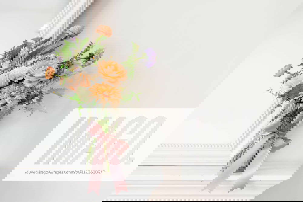 Colourful Pastel Floral Bouquet Arrangement in a Clear Vase Edmonton