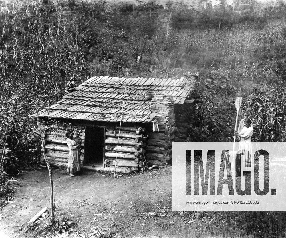 Small house in the Indian Cherokee reserve, North Carolina 1888 (b w ...