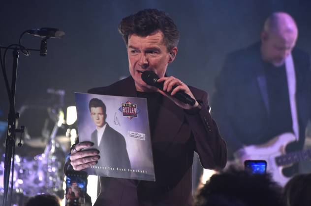 Rick Astley performs live on stage with his band at Pryzm. Featuring ...