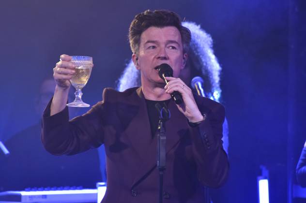 Rick Astley performs live on stage with his band at Pryzm. Featuring ...