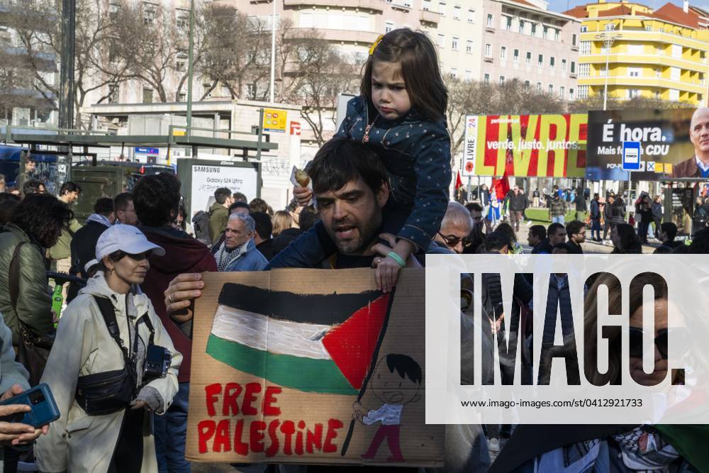 February 10, 2024, Lisbon, Portugal: A Participant With A Girl On His ...