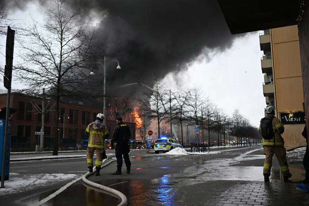 GÖTEBORG, SWEDEN 20240212 A major fire has broken out in Lisebergs new ...