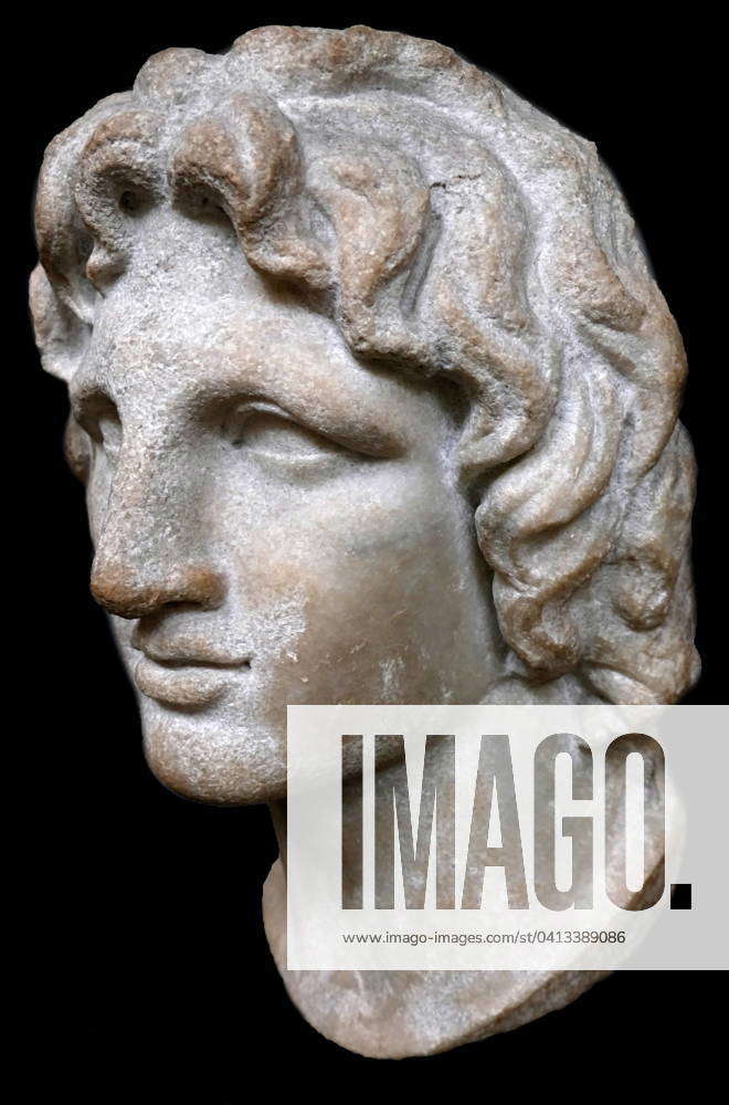 Marble portrait bust of Alexander the Great, 356-323 BC. Possibly from ...