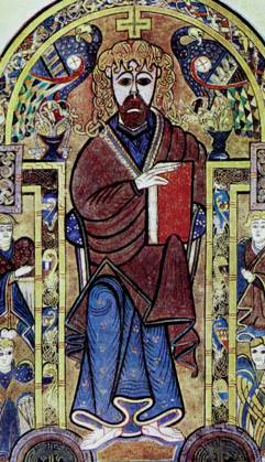 Portrait of St Mark or St Luke, from the Book of Kells. The Book of ...