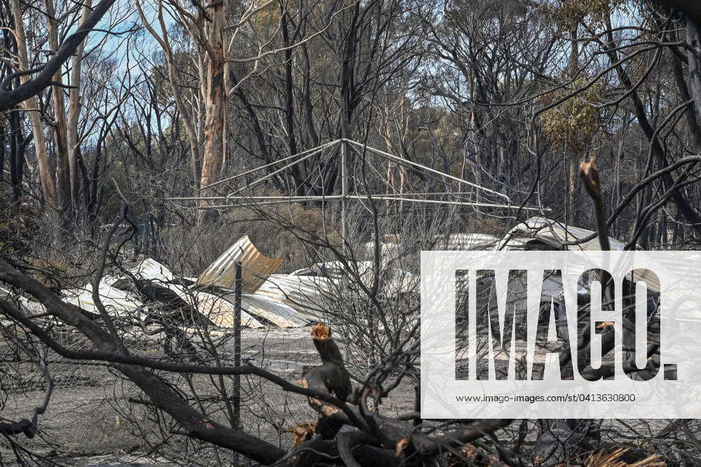 BUSHFIRES VIC, Fire damaged property is seen in Pomonal, Victoria ...