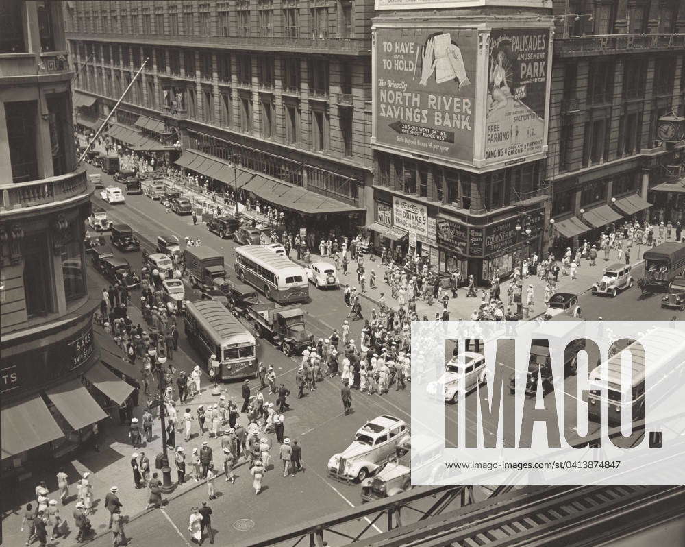 Herald Square, 34th and Broadway, 1936 (b w photo) 7389701 Herald ...