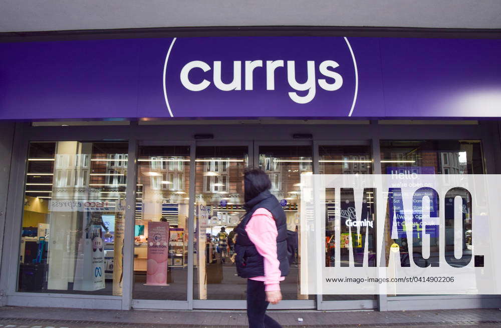 February 18, 2024, London, England, UK Exterior view of a Currys store