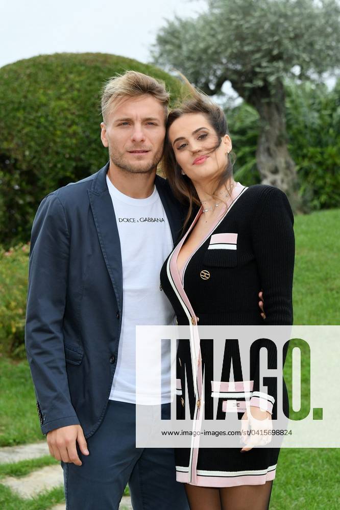 Football player Ciro Immobile Jessica Malena during the talk show