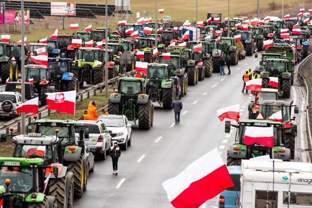 February Sulechow Lubusz Voivodeship Poland A Placard